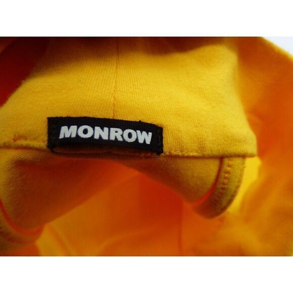 Monrow Mock Neck Side Slit Halter Dress, Bright Yellow, Small - Picture 11 of 12